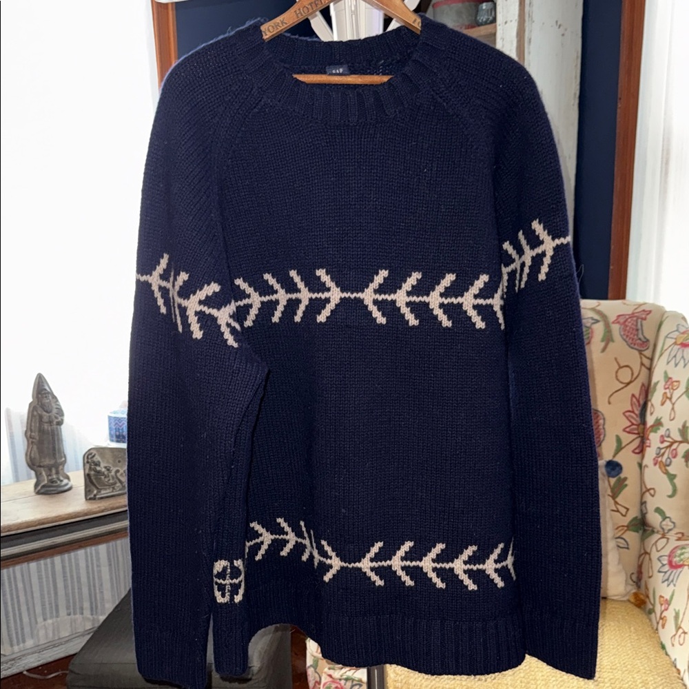 GAP Dark Blue Sweater with Light Pattern - image 1